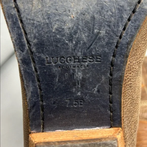 Lucchese Womens Leather Western Ankle Boots - Picture 6 of 7